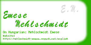 emese mehlschmidt business card